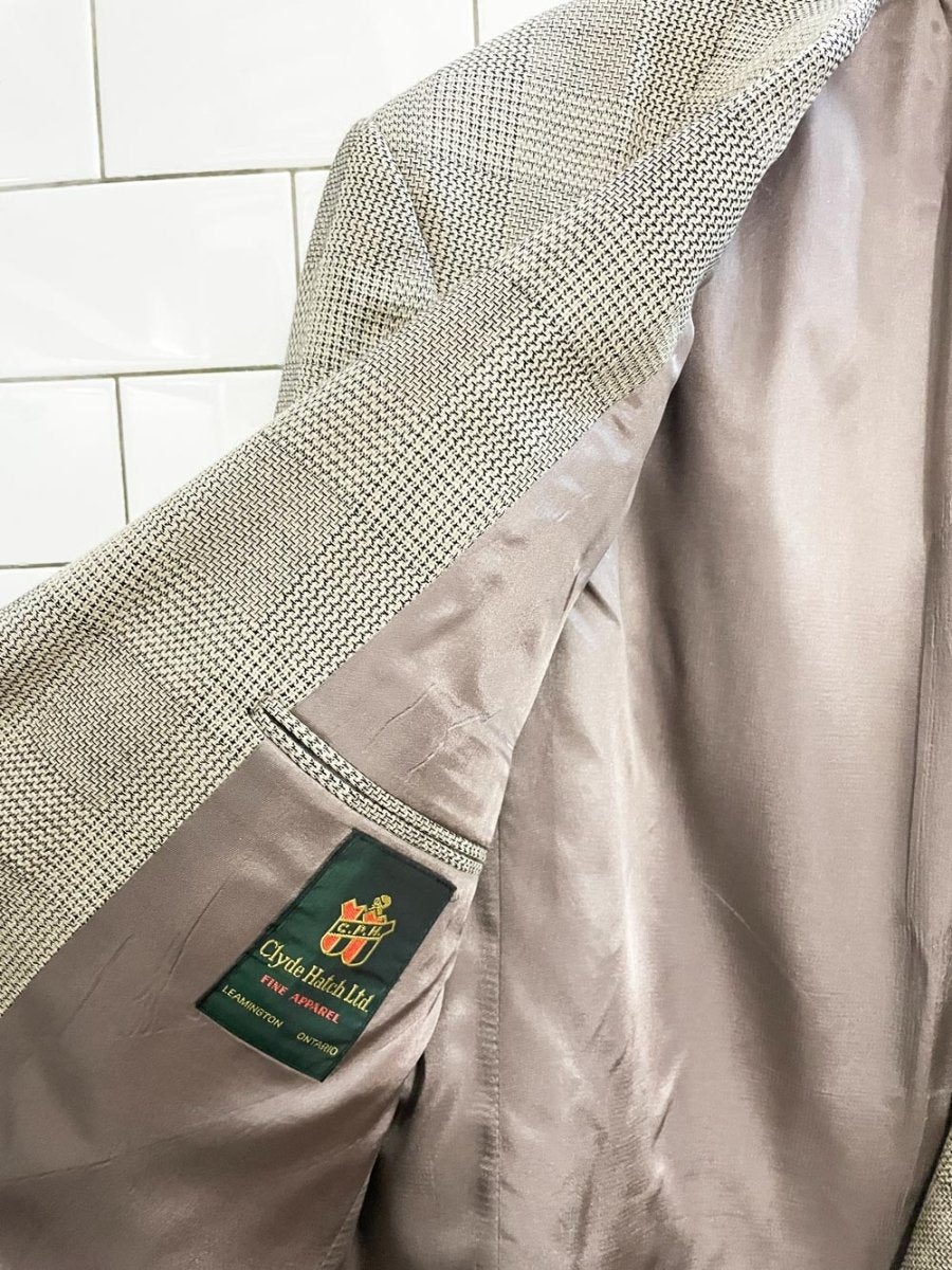 vintage clyde hatch wool - silk woven oversized menswear blazer | union made - good market thrift store
