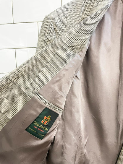 vintage clyde hatch wool - silk woven oversized menswear blazer | union made - good market thrift store