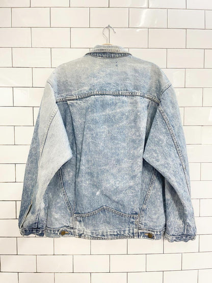vintage 80s bud rock rodeo oversized denim trucker jacket | made in Canada - good market thrift store