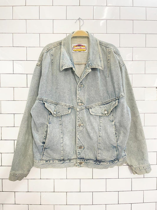 vintage 90s code bleu denim trucker jacket | made in japan - good market thrift store