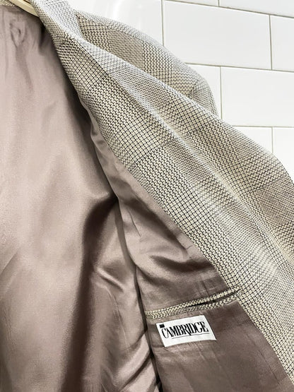 vintage clyde hatch wool - silk woven oversized menswear blazer | union made - good market thrift store