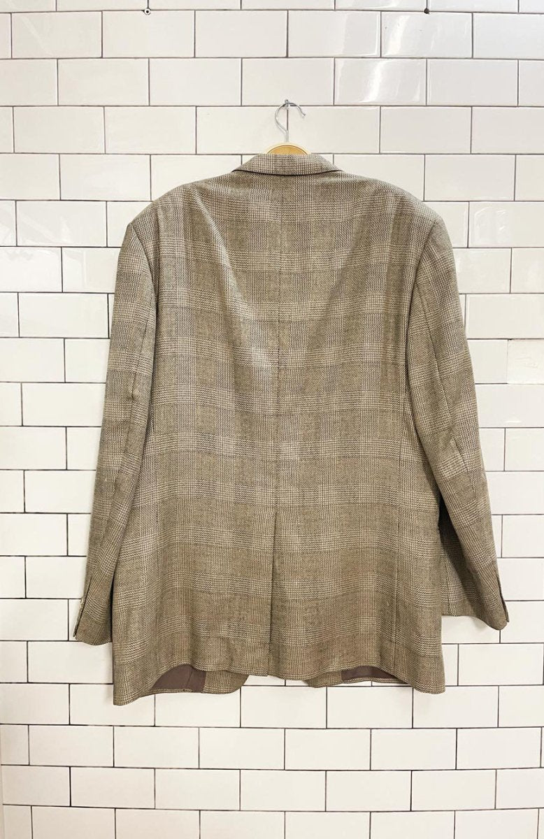 vintage clyde hatch wool - silk woven oversized menswear blazer | union made - good market thrift store