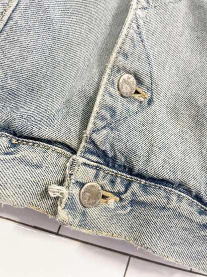 vintage 90s code bleu denim trucker jacket | made in japan - good market thrift store