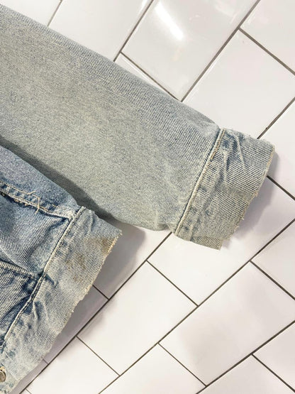 vintage 90s code bleu denim trucker jacket | made in japan - good market thrift store