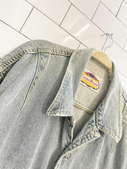 vintage 90s code bleu denim trucker jacket | made in japan - good market thrift store