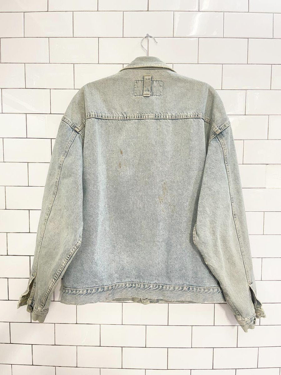 vintage 90s code bleu denim trucker jacket | made in japan - good market thrift store