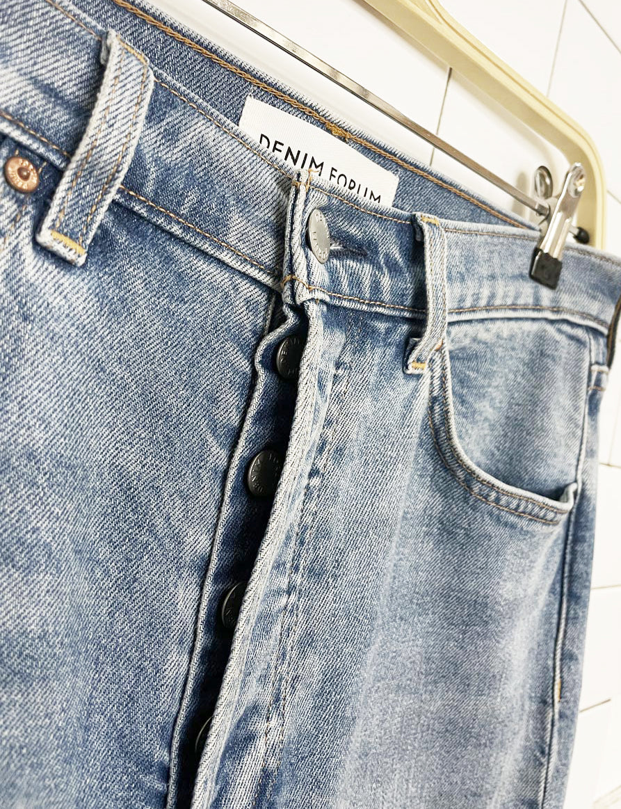 denim forum the arlo high-rise straight leg jeans | aritzia