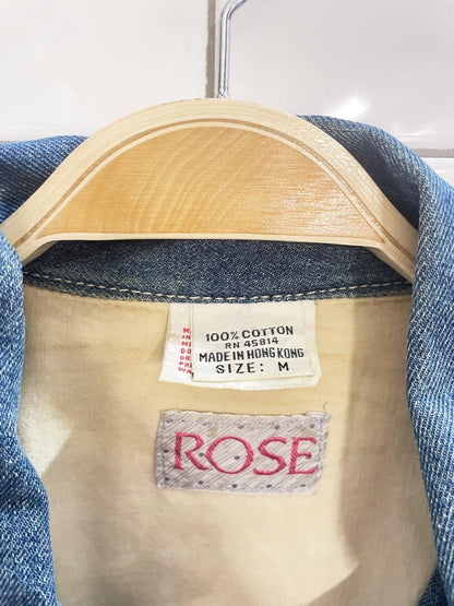 vintage 90s ROSE long denim chore jacket - good market thrift store