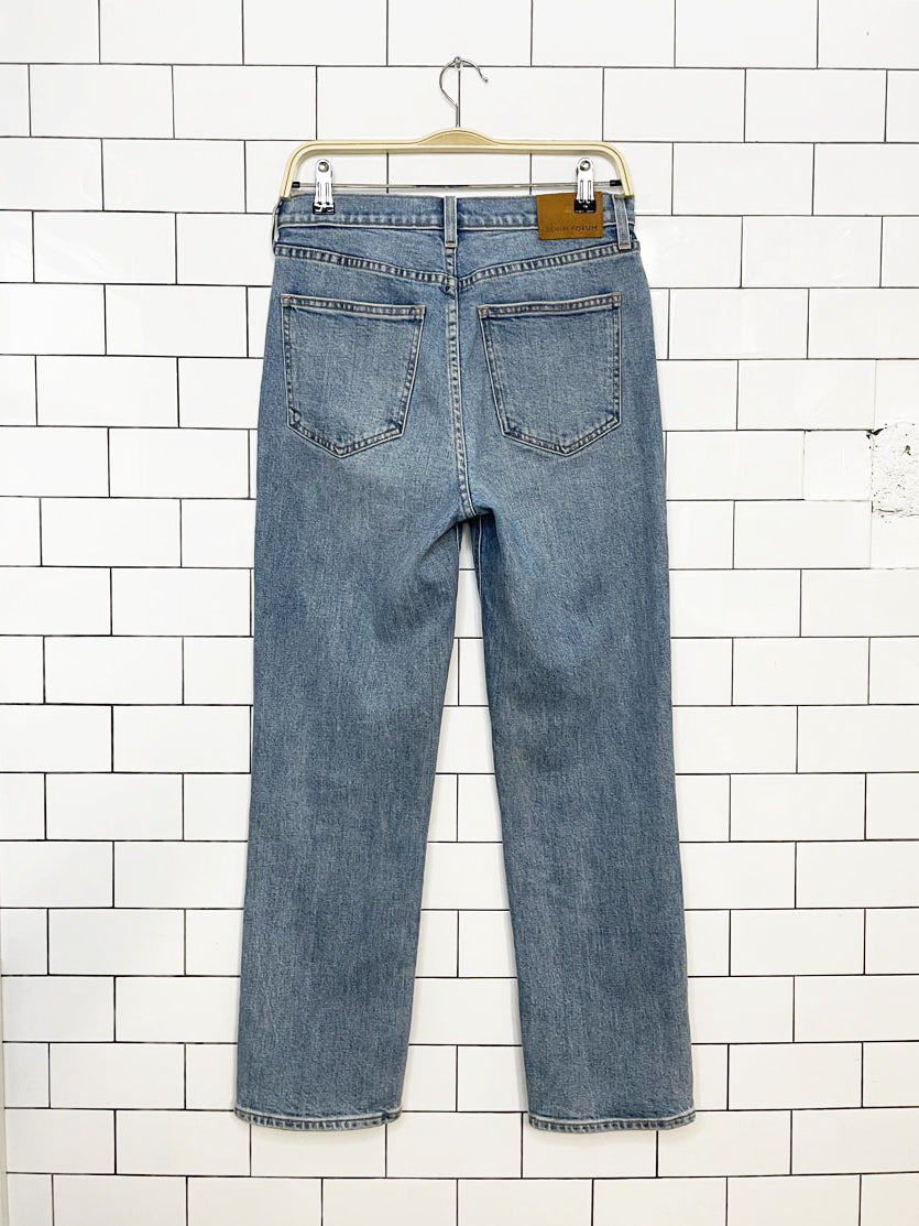denim forum the arlo high-rise straight leg jeans | aritzia