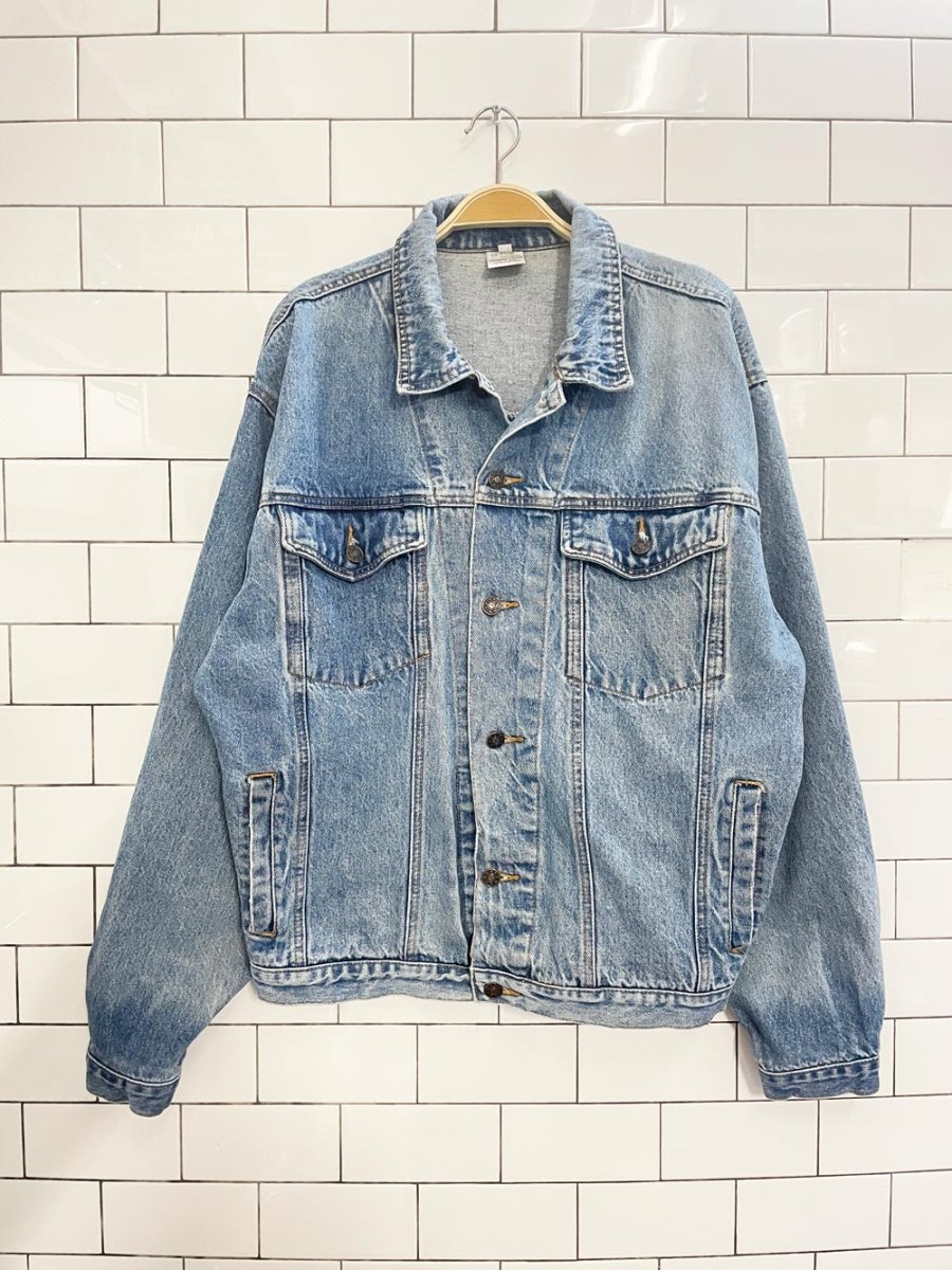 vintage oversized denim trucker jacket - good market thrift store