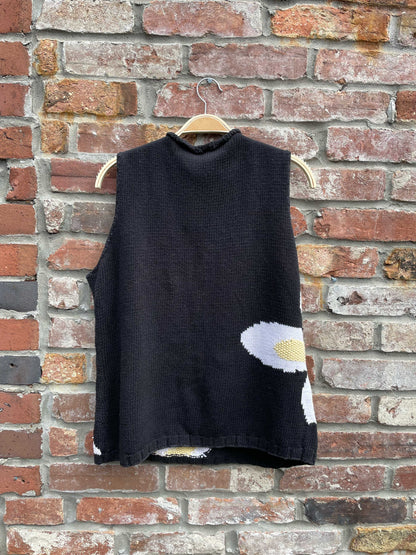 vintage susan bristol daisy knit vest