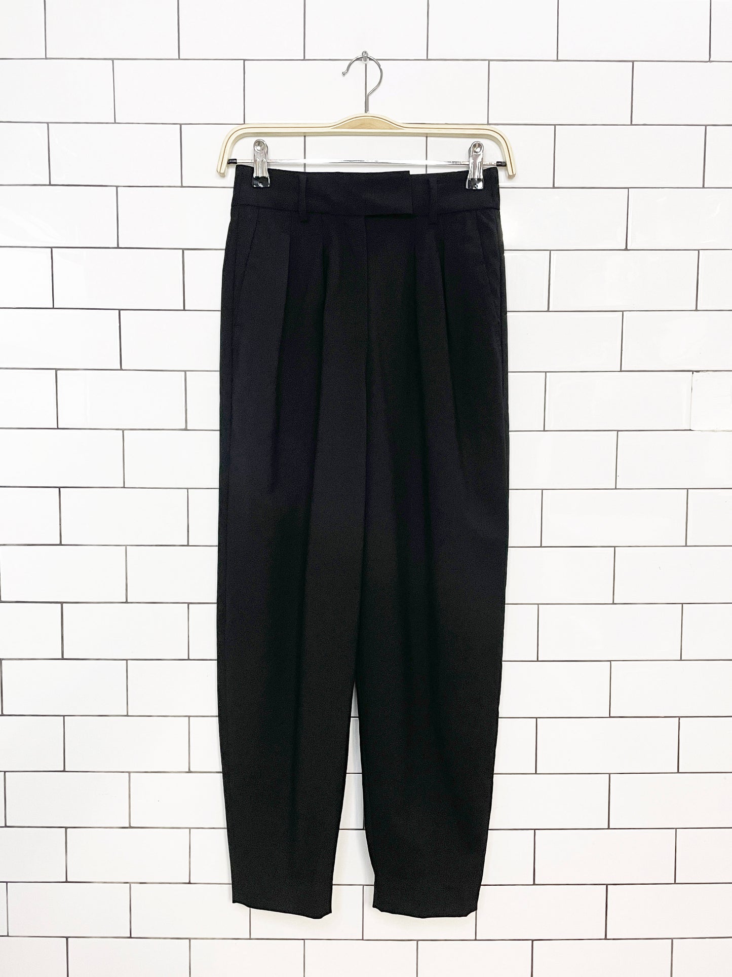 babaton atelier wool-blend pleated balloon leg trouser | aritzia