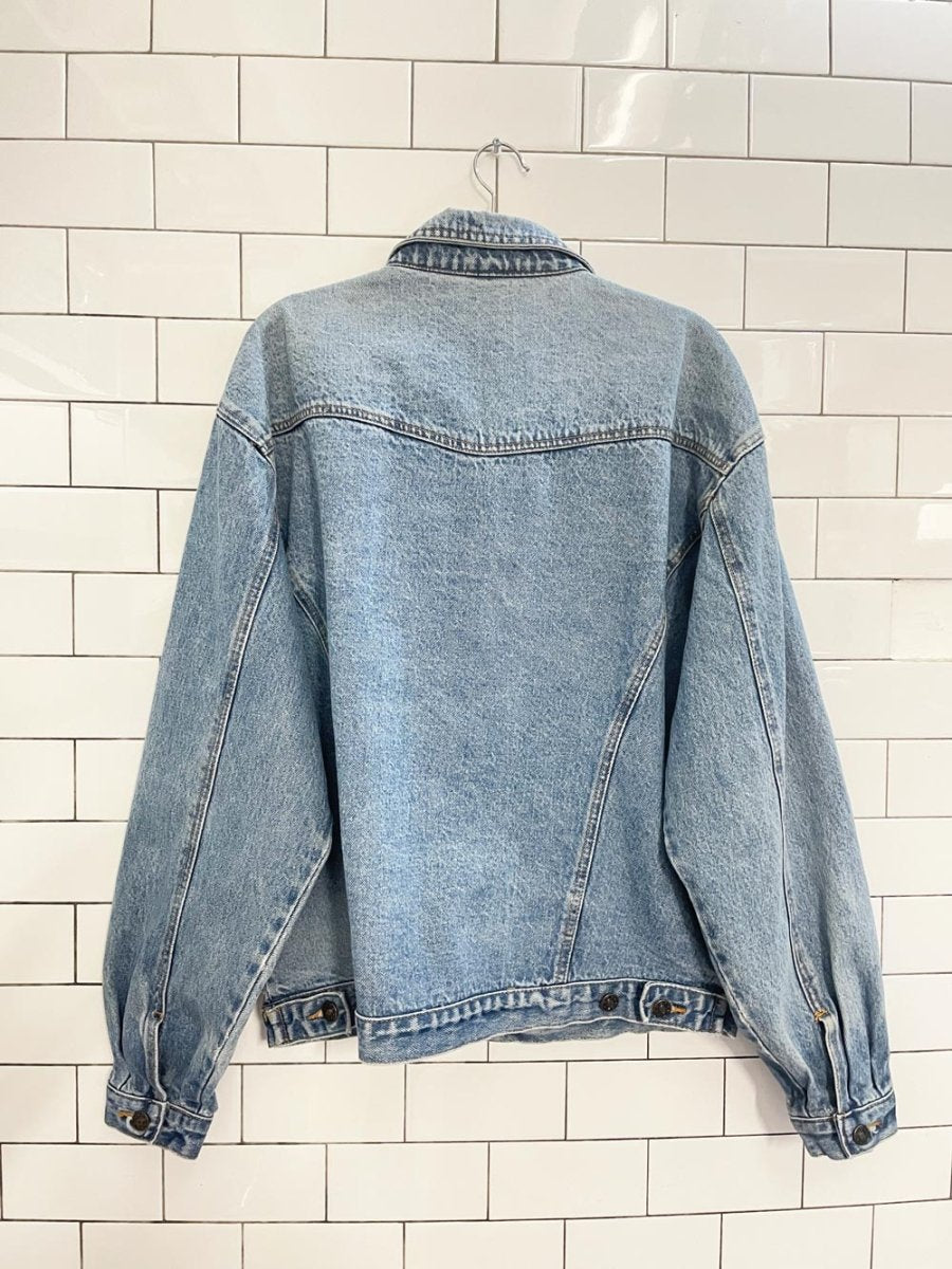 vintage oversized denim trucker jacket - good market thrift store