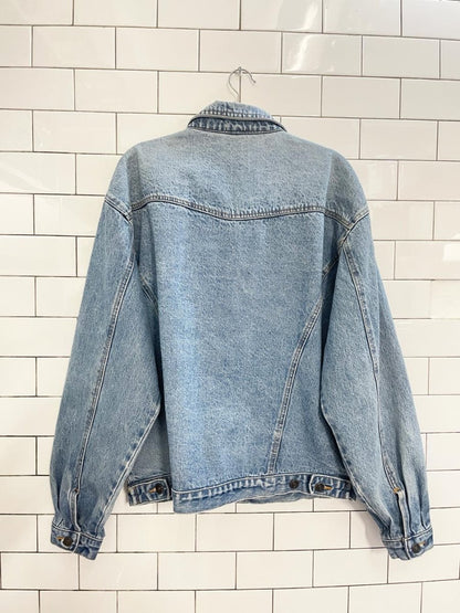 vintage oversized denim trucker jacket - good market thrift store