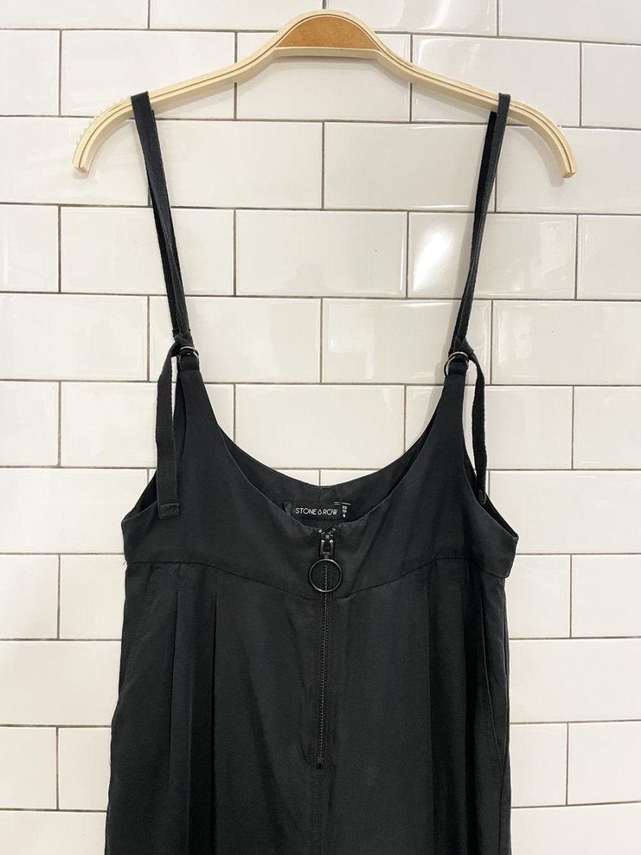 stone row pleated wide leg jumpsuit - good market thrift store