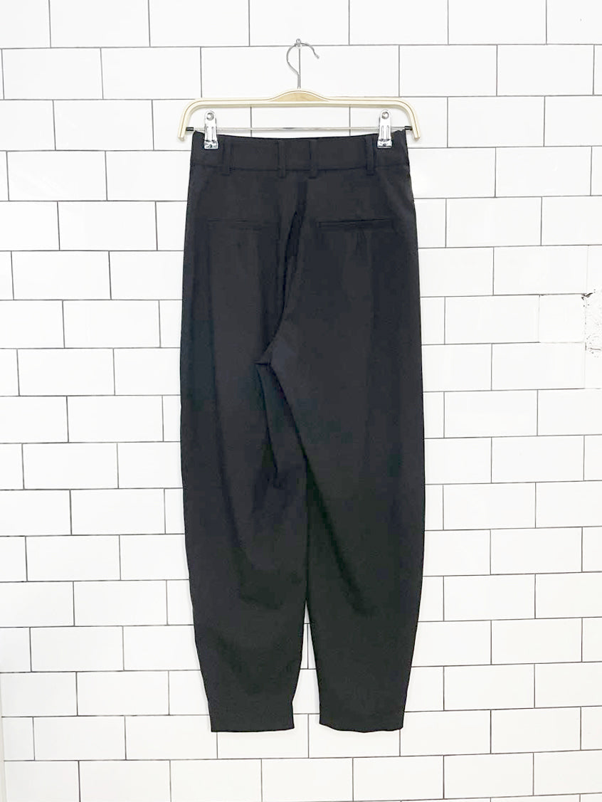 babaton atelier wool-blend pleated balloon leg trouser | aritzia