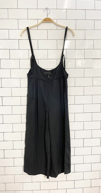 stone row pleated wide leg jumpsuit - good market thrift store