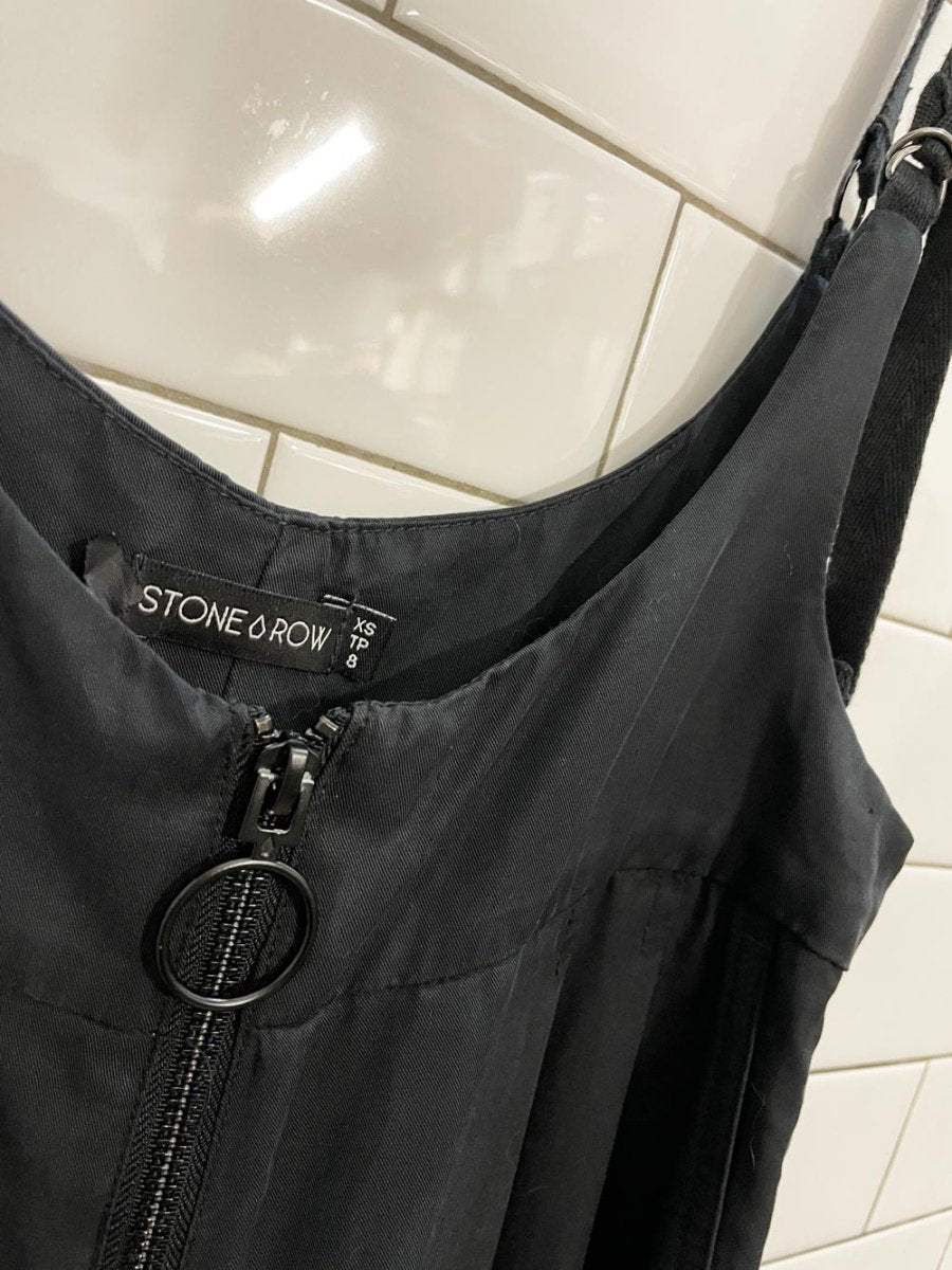 stone row pleated wide leg jumpsuit - good market thrift store