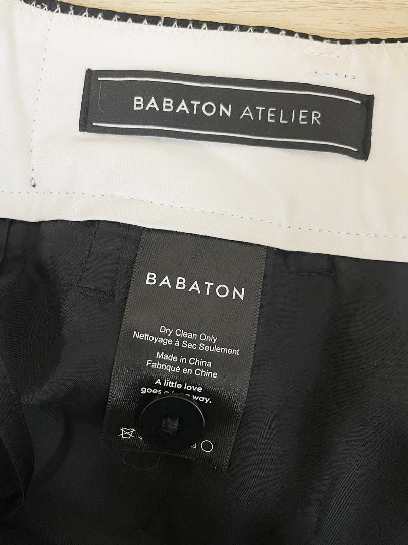 babaton atelier wool-blend pleated balloon leg trouser | aritzia