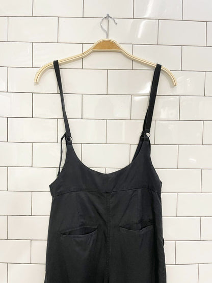 stone row pleated wide leg jumpsuit - good market thrift store