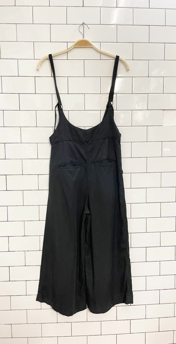 stone row pleated wide leg jumpsuit - good market thrift store