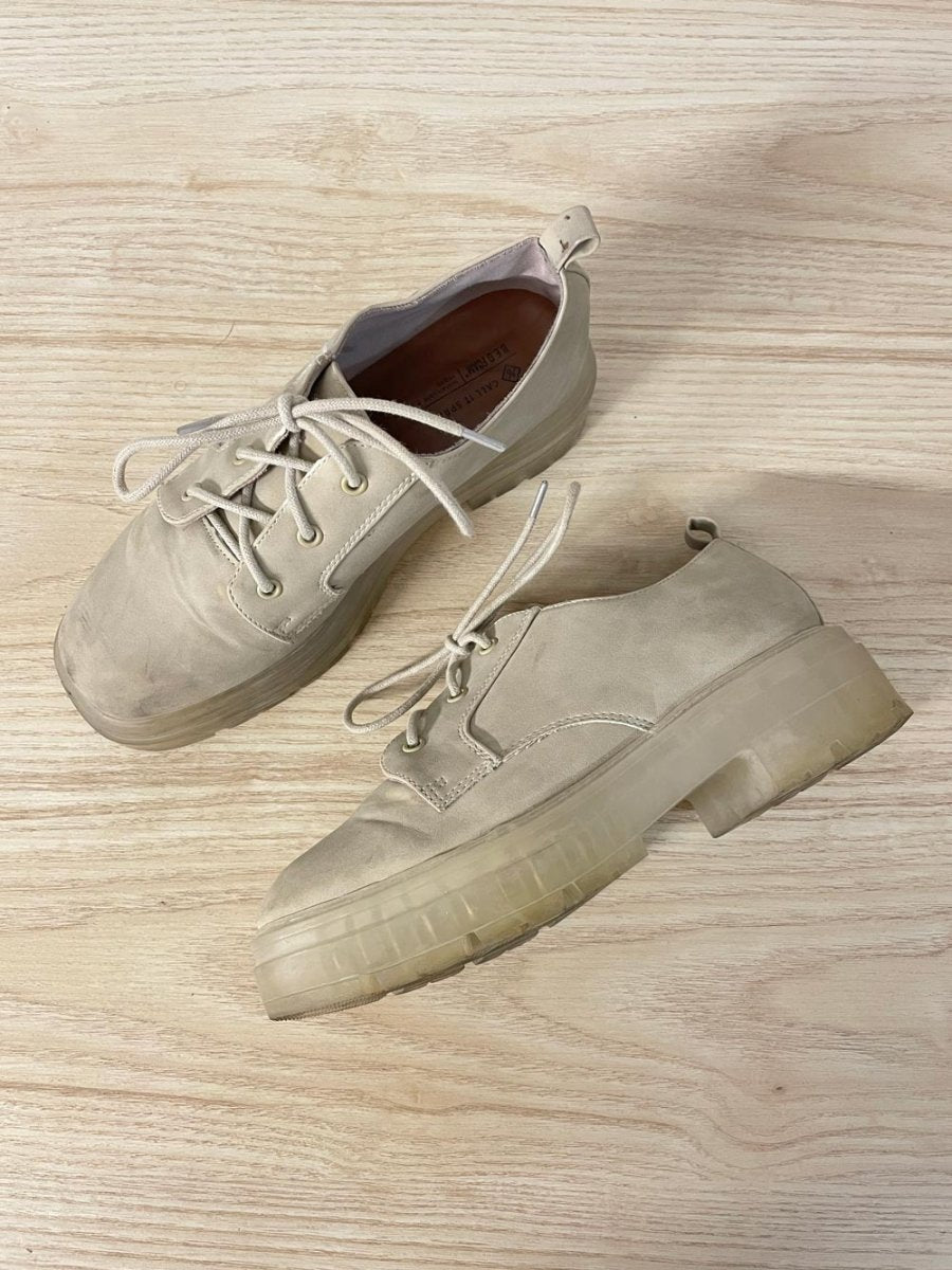 spring clear chunky sole lace up shoe - good market thrift store