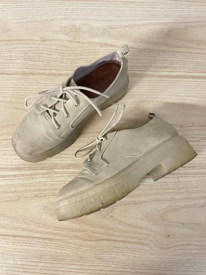 spring clear chunky sole lace up shoe - good market thrift store