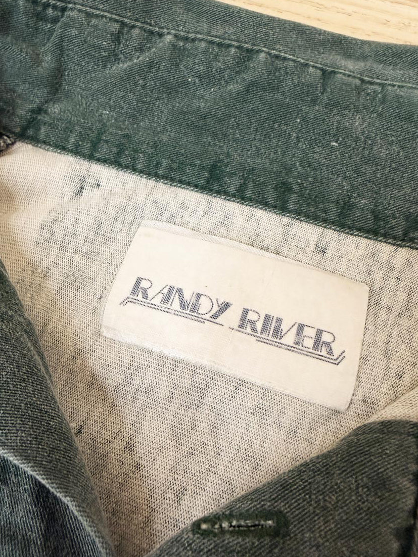 vintage 90s randy river striped polo long sleeve shirt