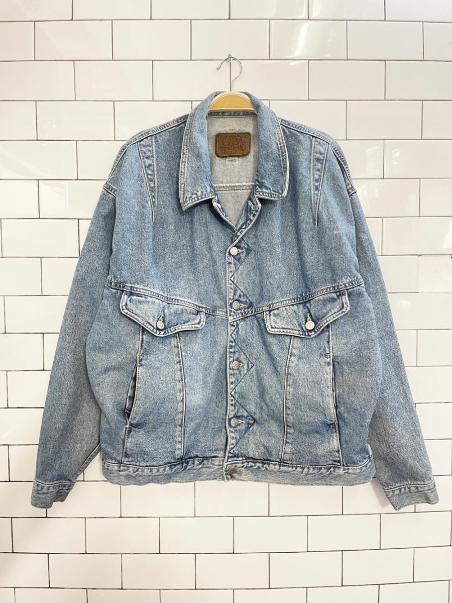 vintage 90s code bleu denim trucker jacket | made in Japan - good market thrift store