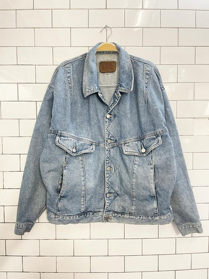 vintage 90s code bleu denim trucker jacket | made in Japan - good market thrift store
