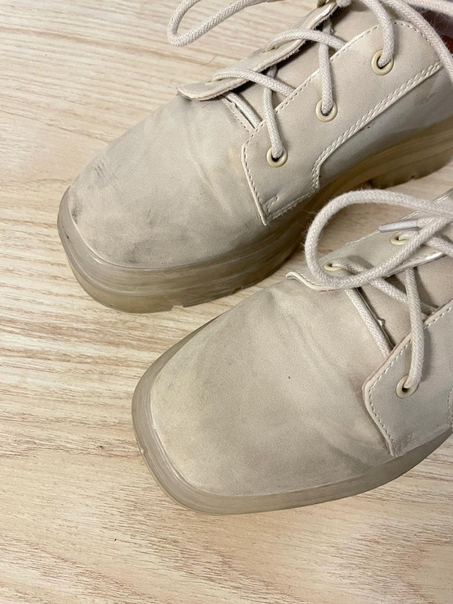 spring clear chunky sole lace up shoe - good market thrift store