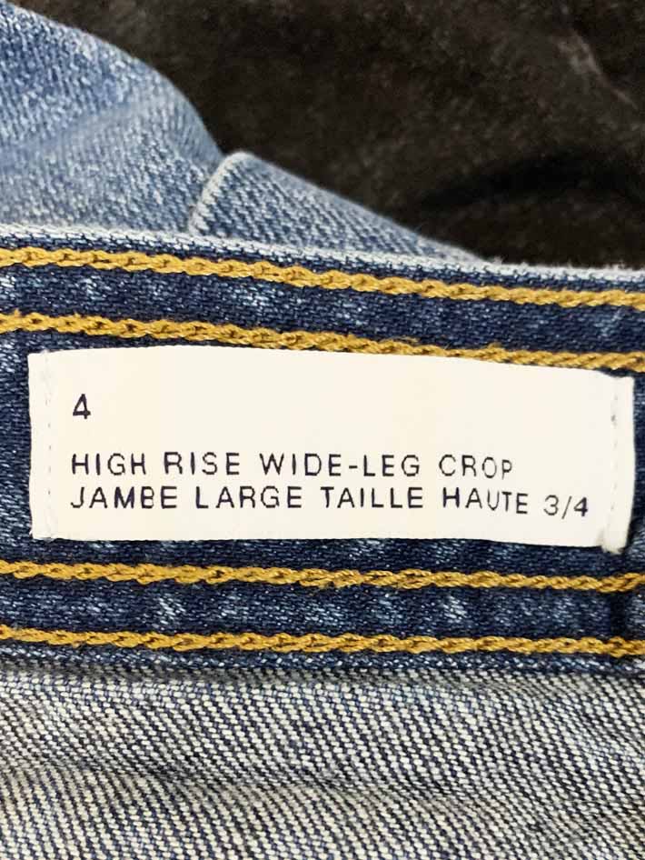 gap high rise wide leg crop soft jeans