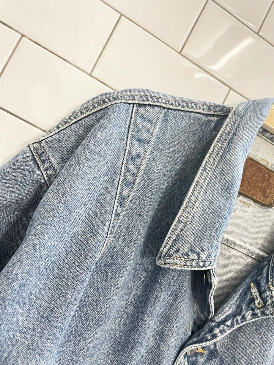 vintage 90s code bleu denim trucker jacket | made in Japan - good market thrift store