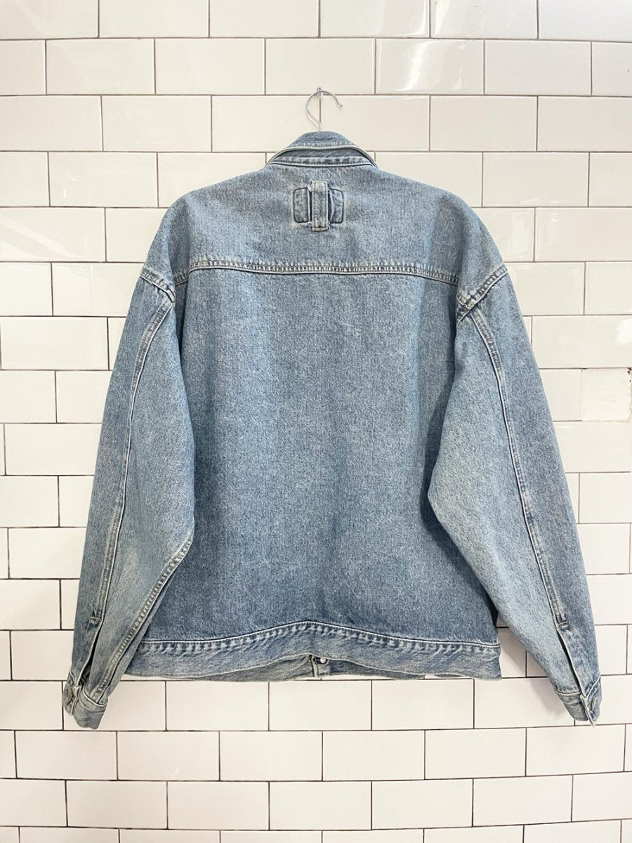 vintage 90s code bleu denim trucker jacket | made in Japan - good market thrift store