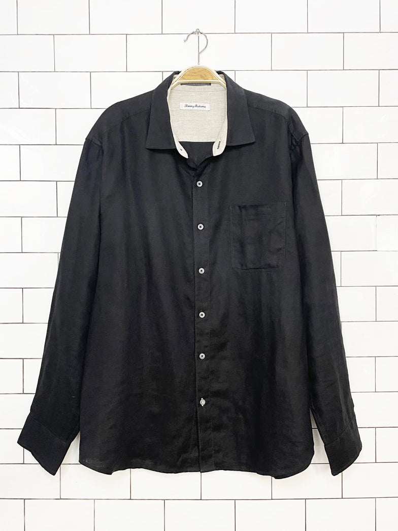 tommy bahama 100% linen island life full-button shirt