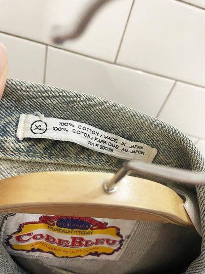 vintage 90s code bleu denim trucker jacket | made in japan - good market thrift store