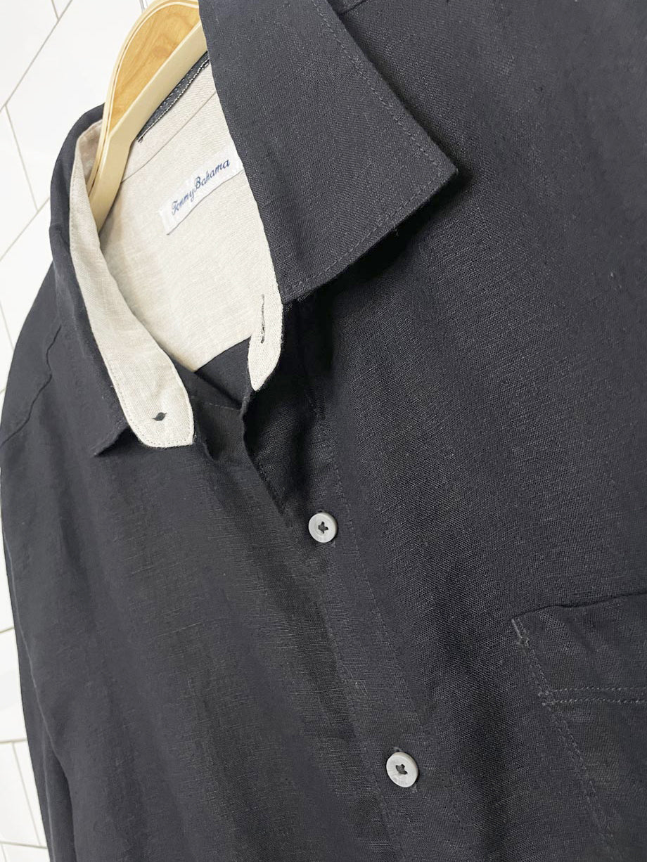 tommy bahama 100% linen island life full-button shirt