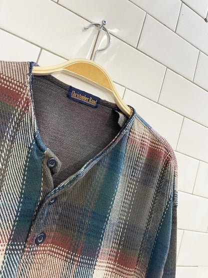 vintage 90s christopher rand plaid cottage shirt - good market thrift store