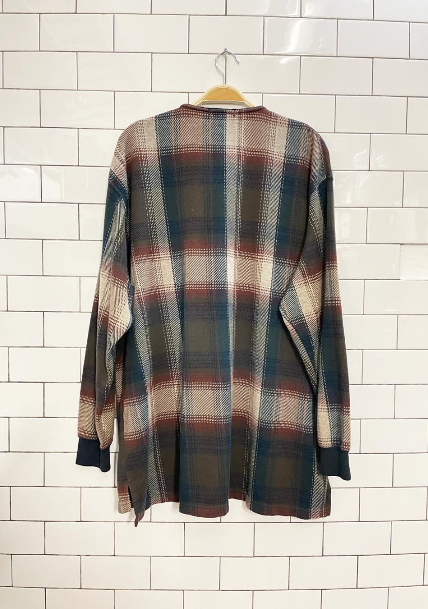 vintage 90s christopher rand plaid cottage shirt - good market thrift store