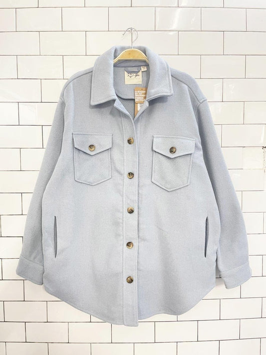 nwt rd style madeleine recycled shirt jacket | anthropologie - good market thrift store