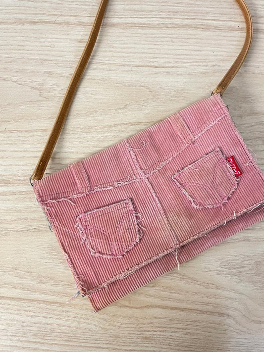 y2k corduroy denim mini shoulder bag - good market thrift store