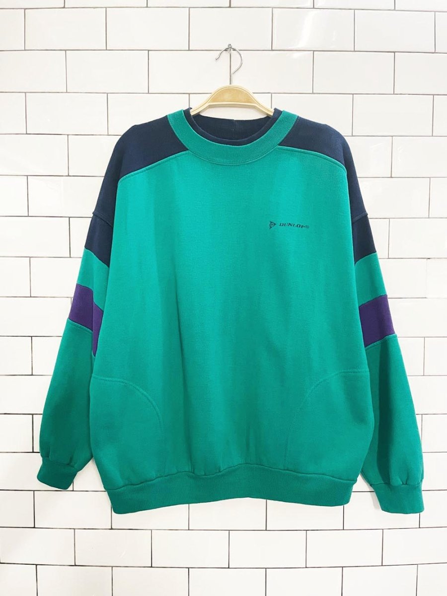 vintage 90s dunlop colourblock sweatshirt - good market thrift store
