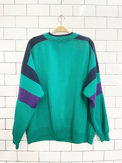 vintage 90s dunlop colourblock sweatshirt - good market thrift store