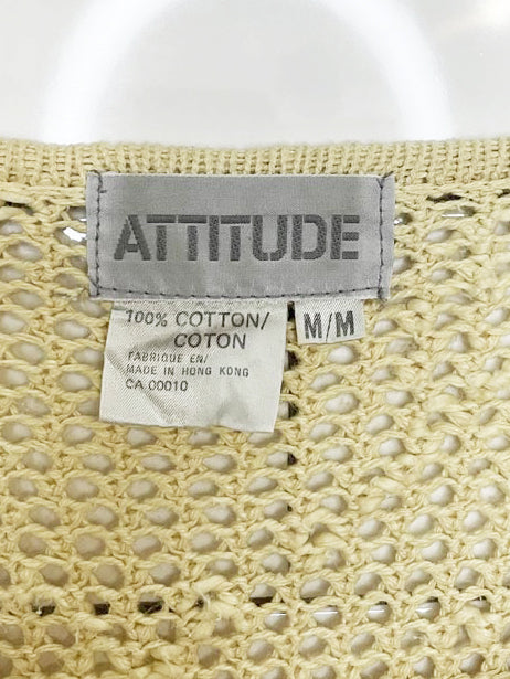 vintage 90s attitude cotton crochet knit cover up mini dress