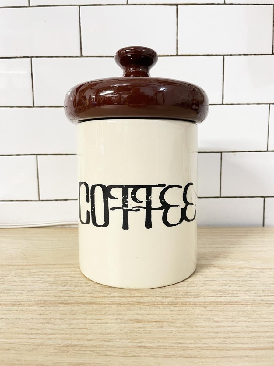 vintage mushroom shape coffee canister - good market thrift store