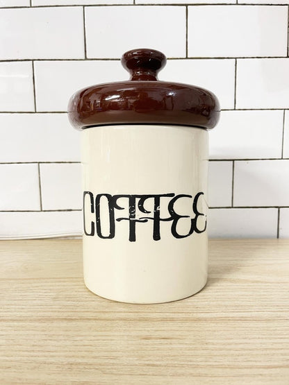 vintage mushroom shape coffee canister - good market thrift store