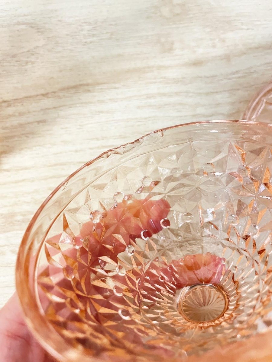 vintage rose depression sugar + creamer set - good market thrift store