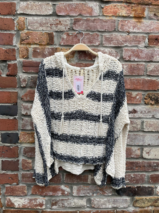 free people oversized cali love knit hoodie