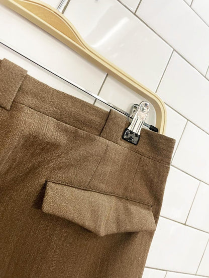 vintage wool pleated baggy straight leg trouser - good market thrift store