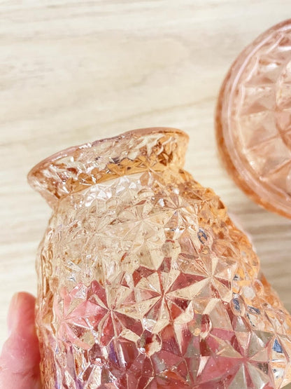 vintage rose depression sugar + creamer set - good market thrift store